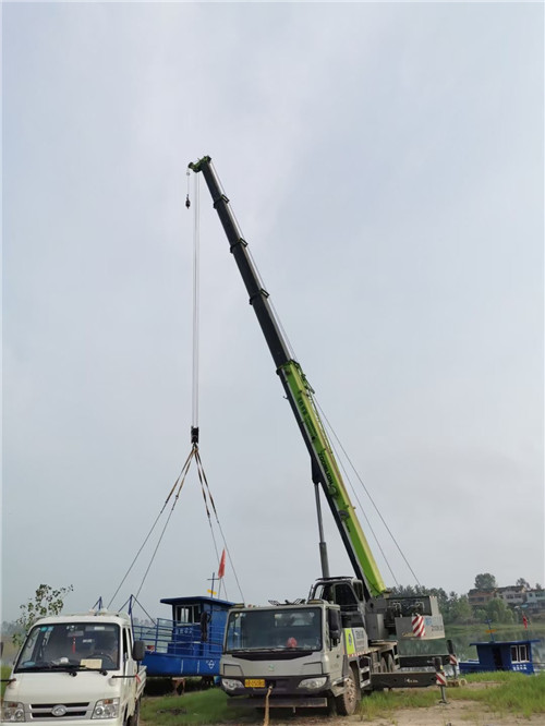 宜城市桥梁建设吊装案例